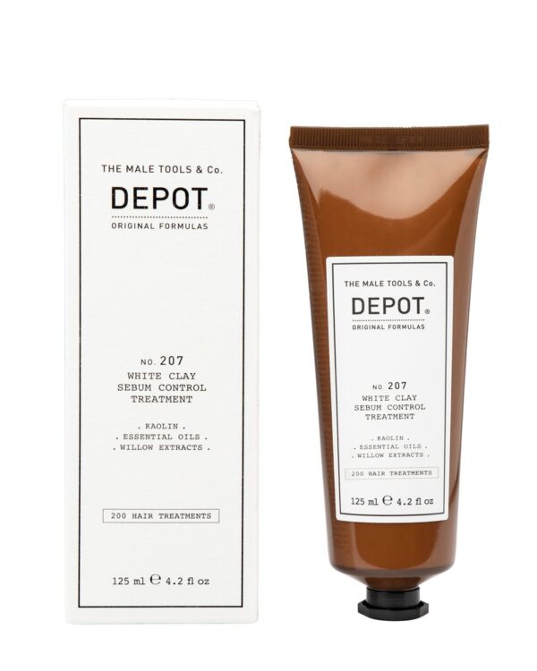 Depot No. 207 White Clay Sebum Control Treatment 125ml - Trattamento all’argilla bianca per cute e capelli grassi.