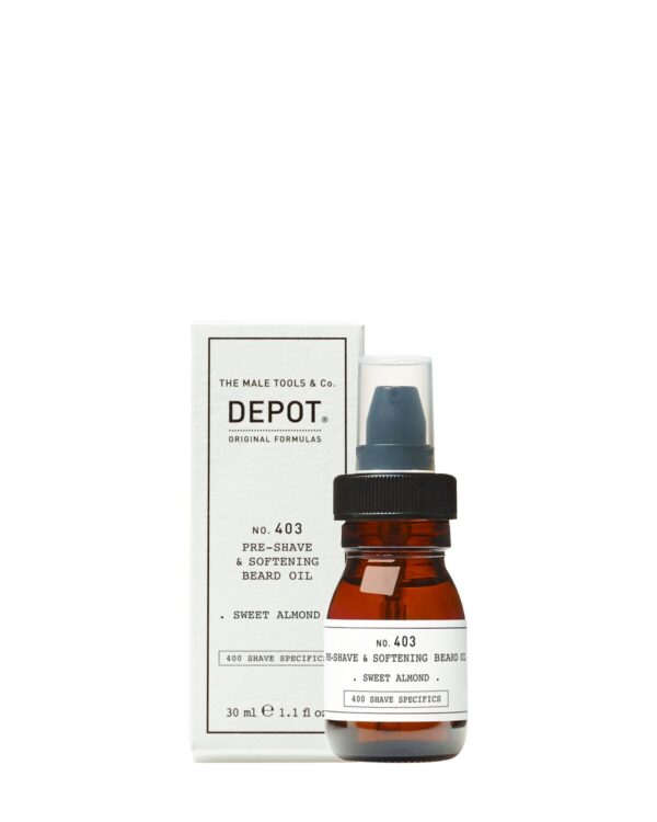Depot Shave Specifics No.403 Pre Shave & Softening Beard Oil Sweet Almond 30ml - olio pre-rasatura