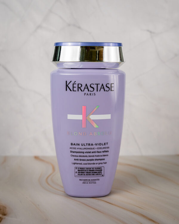 Kerastase Blond Absolu Bain Ultra Violet 250ml - shampoo antigiallo per capelli biondi, grigi, bianchi e platino