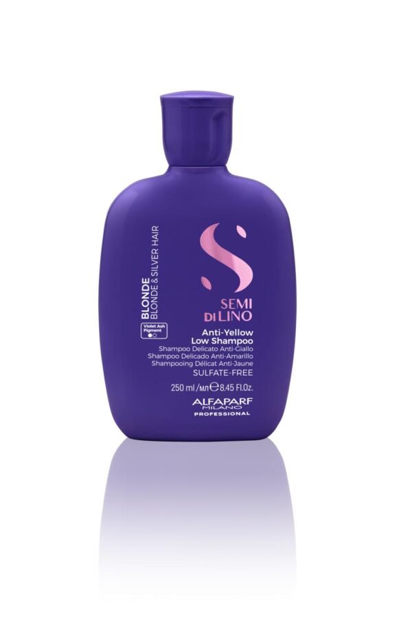 Alfaparf Milano Semi di Lino Blonde Anti Yellow Low Shampoo 250ml - shampoo delicato anti-giallo