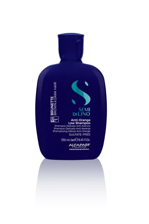 Alfaparf Milano Semi di Lino Brunette Anti-Orange Low Shampoo 250ml - shampoo delicato anti-arancio