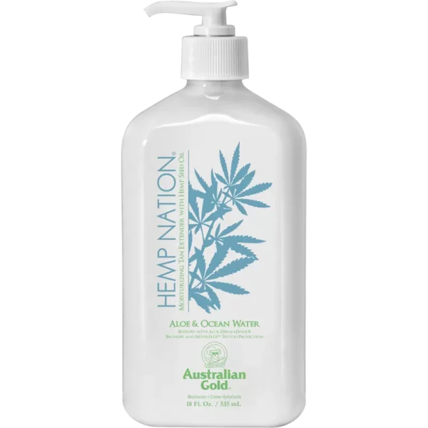 Australian Gold Hemp Nation Aloe & Ocean Water 535ml - doposole idratante e prolungatore abbronzatura